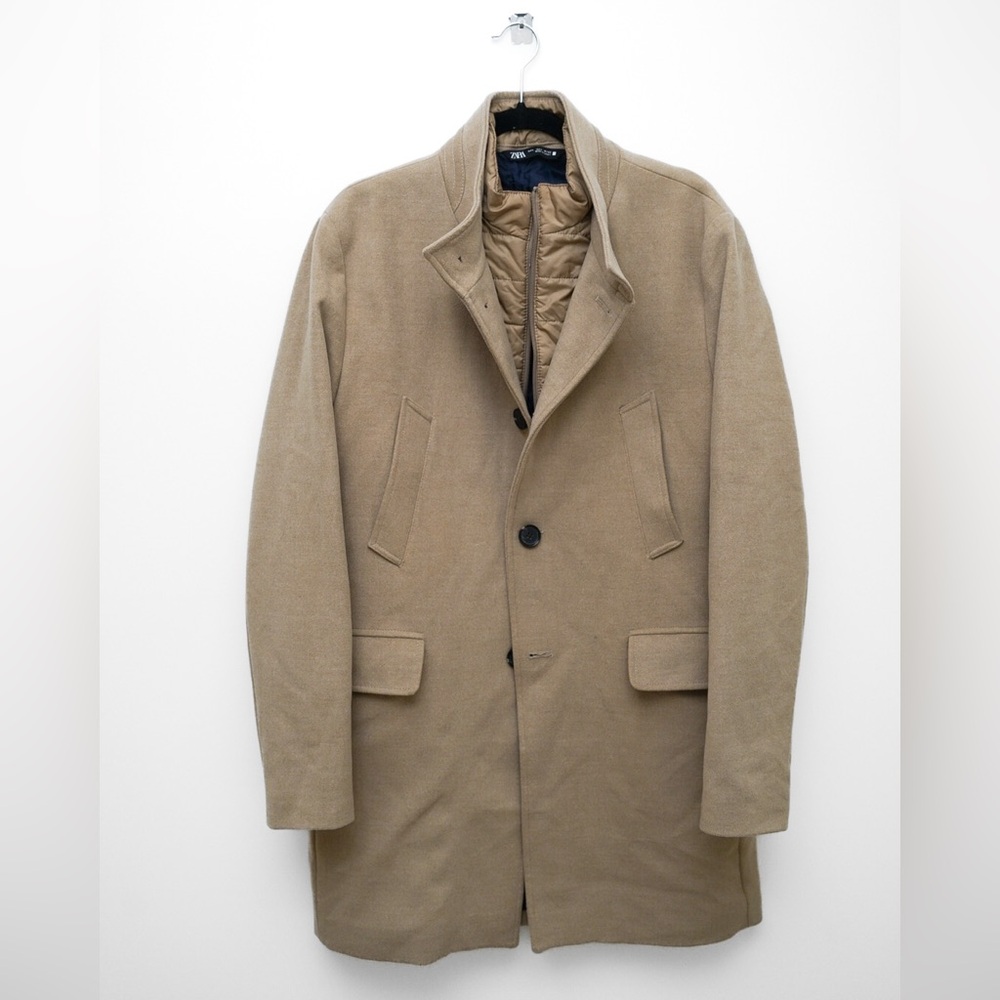 Zara Topcoat With Removable Bib - Tan (Large)